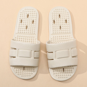 Claquettes d'été blanches en EVA avec semelles massantes creuses, antidérapantes, pour adultes - Product Image 2