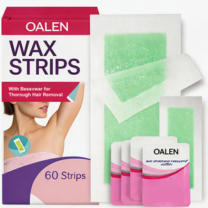 Strisce Depilatorie Monouso Oalen Private Label per Donna, 40 Strisce per Corpo, 20 per <span class=keywords><strong>Viso</strong></span>, Sopracciglia, Bikini e Depilazione Brasiliana - Product Image 1