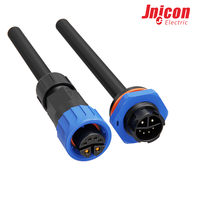 Connecteur en nylon surmoulé étanche IP67 à 5 broches M16, sans câble, prise circulaire pour câblage d'équipements industriels extérieurs