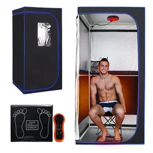 Tente pliable portable pour sauna infrarouge avec poêle