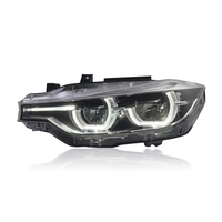Feux avant LED pour BMW Série 3 F30 F35, double couleur blanc et jaune, feux de jour Angel Eyes DRL, remplacement des phares