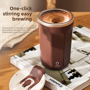 Hoàn toàn tự động xách tay thép không gỉ cốc hút từ kiểm soát nhiệt độ cà phê Điện khuấy sạc xoay - Product Image 3