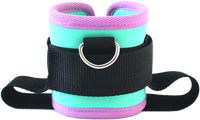 Sangles de cheville rembourrées en mousse EVA pour appareils à câbles - Sangles de cheville réglables et respirantes avec crochet de porte pour machines à câbles