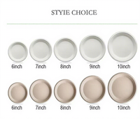 Assiettes jetables en bagasse végétale de qualité commerciale, biodégradables, empilables, pour la restauration et les événements
