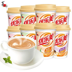 HACCP認証取得済みの高品質インスタントミルクティーパウダー、デンマーク産バタークッキー風味、ミルキーフルーティーな風味、80g、シングルカップ包装 - Product Image 2