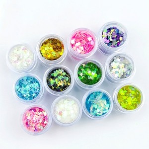 Poudre de paillettes mélangées Série Rêveuse Papillon, Étoile et Cœur, Matériau DIY en résine époxy cristalline, Remplissage de sable fluide, Paillettes peintes - Product Image 5