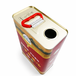 Boîte en métal carrée de 3L de qualité alimentaire pour huile de colza comestible, conteneur vide pour huile de cuisson, impression personnalisée - Product Image 3