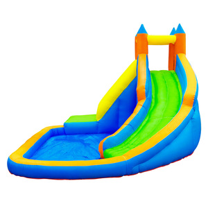Castillo Inflable para Exteriores Directo de Fábrica, Casa de Brinco para Niños con Piscina, Tobogán, Muro de Escalada y Juguete Combinado con Aspersor de Agua - Product Image 1