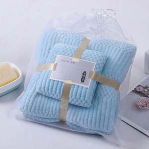 I-0673 Wholesale Coral Fleece Bath <b>Towel</b> Gift Soft Absorbent Face Kitchen <b>Towel</b> <b>Set</b> in <b>Towel</b> Bath <b>Towel</b> <b>Set</b> - Product Image 4