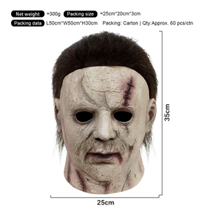 Máscara de Michael Myers para Halloween, Máscara de Látex de Personaje de Película de Terror para Adultos, Disfraz para Fiesta, Venta al por Mayor - Product Image 4