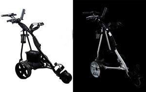 <span class=keywords><strong>Chariot</strong></span> de <span class=keywords><strong>Golf</strong></span> Électrique Tout Neuf en Aluminium Haute Technologie, Batterie au Lithium 36 Trous, Roues Libres avec Indicateur de Puissance - Product Image 5