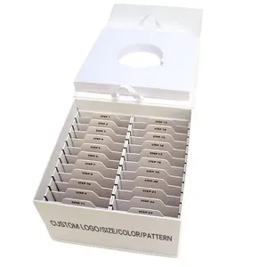 Kotak penyimpanan balutan bening Logo kustom partisi Multi-Layer kotak pelurus kertas magnetik kaku untuk ortodontik