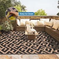 Tapis d'extérieur réversible en plastique PP personnalisé et coussin de chaise de pique-nique pliable en technique de tissage pour la plage – Vente en gros