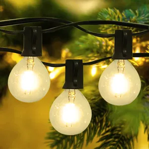 güneş su geçirmez açık noel ışık Suppliers-Ücretsiz örnek noel 20 LED güneş dize ışıkları Edison ampul topu fuarı Motif su geçirmez Diwali noel ışıkları açık