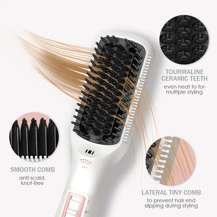 Escova de secador de cabelo volumizador de uma etapa, ferramentas de estilo quente, escova de ar quente de 1200 W com revestimento cerâmico