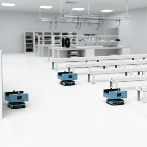 <span class=keywords><strong>AMR</strong></span>/AGV avec convoyeur à rouleaux et navigation laser SLAM pour système de transport de matériaux flexible sans infrastructure en usine - Product Image 1