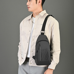 Wholesale Smart Waterproof Zipper Closure Men's Business Laptop Anti-Theft USB Sports Crossbody Sling Bag Running - Product Image 4