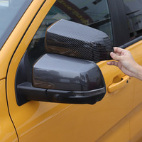 Coque de rétroviseur de voiture pour Ford Ranger 2023+ en ABS fibre de carbone, coque décorative de rétroviseur extérieur, accessoires extérieurs