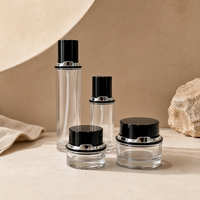 Ensembles d'emballages cosmétiques en verre : pots à crème 30, 50, 100 g, flacons compte-gouttes pour huile capillaire 30 ml, flacons à lotion uniques avec pompe à pression 50, 100, 120 ml