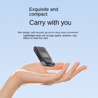 Lecteur de cartes externe en alliage d'aluminium haute vitesse Type-C 3.1 compatible avec les téléphones et ordinateurs Type-C, lecteur de cartes mémoire TF caché