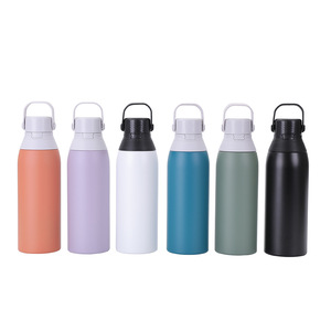 Bouteille d'eau isolée en acier inoxydable 500ML 750ML réutilisable sans BPA avec couvercle en paille de silicone et peut être combinée avec un filtre. - Product Image 1