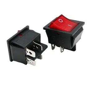 16A 250V-KCD4 interruptor basculante * 30,5*25,5mm 4 pines con LED