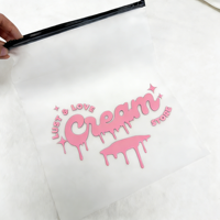 Bolsas de Embalaje con Cierre Zip para Ropa con Impresión UV Personalizada, Bolsas Autosellables de PE, Bolsas de Plástico Transparente Mate Esmerilado con Cierre
