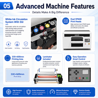 Impresora DTG de Color Brillante y Estable, Tamaño A3+, 1440dpi, Máquina de Impresión de Tela con Cabezal XP600, Máquina de Impresión 3360
