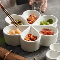 Ensemble d'assiettes de dîner blanches pour mariage, style nordique, vaisselle ronde en porcelaine, assiettes jetables écologiques pour usage domestique
