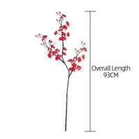 MW36888 Belle longue tige pêche cerisier fleur de prunier fleur artificielle maison fête de mariage fleurs décoratives et couronnes