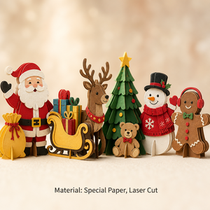 Cartes de vœux de Noël 3D Pop-up à thème de contes de fées, design original ZS-PC0246, 6 styles variés, impression numérique sur papier, vente en gros - Product Image 4