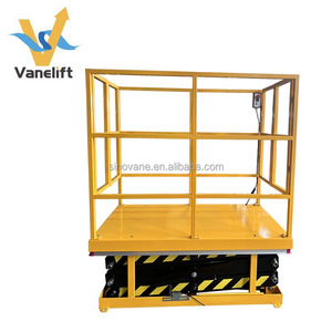 Elevador de plataforma de carga eléctrica de fábrica 1000 1500 2000 kg Mesa elevadora fija montada en foso de tierra Elevador de hombre con riel de protección de guía - Product Image 3