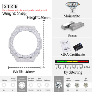 Kit de Modificación GA2100 Iced Out al por Mayor, Bisel y Caja de Reloj con Diamantes VVS D Moissanite, Piezas con Incrustaciones de Diamantes - Product Image 5