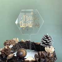 Support de présentation en acrylique transparent imprimé en couleur pour chiffres de gâteau d'anniversaire et mots anglais – Joyeux Anniversaire – Montage facile