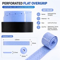 60 pièces de bandes de grip colorées en PU perforées pour raquettes, antidérapantes et absorbantes de transpiration, pour le tennis, le badminton, le squash et le pickleball