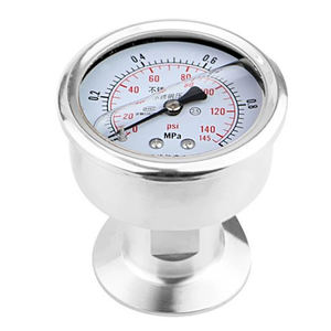 Alta Precisão Óleo Líquido Press Gauge Aço Inoxidável Sanitária Food Grade Líquido 0-160 Psi 1/8 Npt Medidor de Pressão Combustível Medidor - Product Image 6