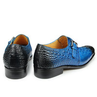 Chaussures en cuir véritable faites à la main pour hommes, vente en gros d'usine, chaussures habillées en cuir imprimées de créateur pour le bureau, tendance et à la mode