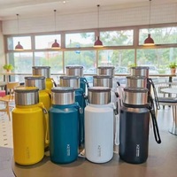 Bouteille d'infuseur de thé en acier inoxydable infusé aux fruits de 800ml tasse de voyage étanche café thé thermos avec infuseur pour chaud et froid