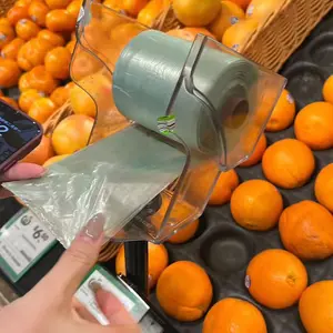 Aufbewahrung von Lebensmitteln Klare Beutel Transparente Lebensmittel verpackung Poly-Flach beutel Plastiktüte auf einer Rolle für Obst Gemüse brot