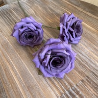 Paarse Bruiloft Kunstmatige Hortensia Roos Plafond Mistopstelling Plastic Gras & Bladeren Decoratie Bal Vorm Muur Trouwzaal
