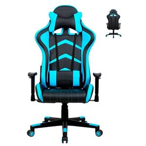 Silla Gamer en Oferta, Silla de Juego Ergonómica <span class=keywords><strong>para</strong></span> Oficina y Computadora con Reposapiés, Color Azul Polonia - Product Image 1