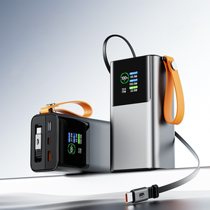 Batería Externa de Alta Capacidad de 30000mAh con Salida de 100W, Carcasa de Aleación de Aluminio y Cable Retráctil para Cargar Computadoras Portátiles, PC y Tabletas - Product Image 1