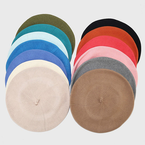 Mode polyvalent coton béret casquette couleur unie peintre chapeau personnalisé femmes respirant <span class=keywords><strong>tricot</strong></span>é chapeau béret chapeau pour hommes - Product Image 3