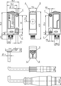 Capteur photoélectrique original MS-Leuze PRK3C.T3/6T-M8 50137061 pour la détection d'objets transparents - Product Image 3
