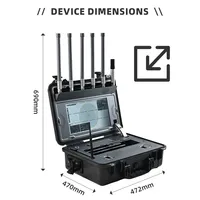 Dispositif intégré de détection et de désarrosage de drones, détecteur de drones 100 MHz-6 GHz avec portée de désarrosage GNSS de 1 km