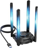 Adaptador de Red WiFi 7 USB 3.0 Original Wavlink WL-WN695BE2 BE6500 Tri-Banda con Cuatro Antenas de Alta Ganancia