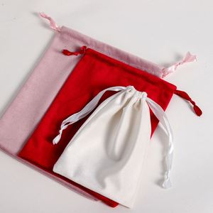 Custom Velvet Drawstring Pouch Reusable Velvet Drawstring Bag Jewelry Storage Bag Small Cloth Bag - Product Image 4