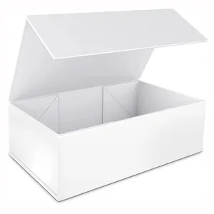 Promotion White Color Custom Printed Logo Gift Packing Box Magnetic