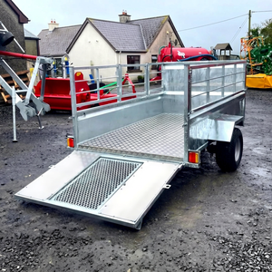 Remolque Agrícola de Aluminio con Rampa y Barandas Laterales para Transporte Agrícola, Diseño de Doble Neumático, Alto Nivel de Seguridad - Product Image 1