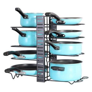 Organisateur de casseroles et poêles réglables en gros pour organisateur de casseroles d'<span class=keywords><strong>armoire</strong></span> pour l'organisation et le stockage de <span class=keywords><strong>cuisine</strong></span>, organisateur de couvercle de casserole - Product Image 1